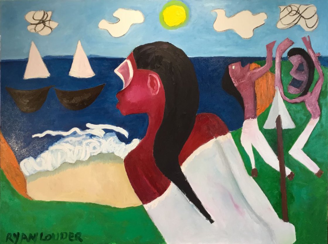 A painting titled 'Civilisation by Ryan Louder' by Ryan Louder