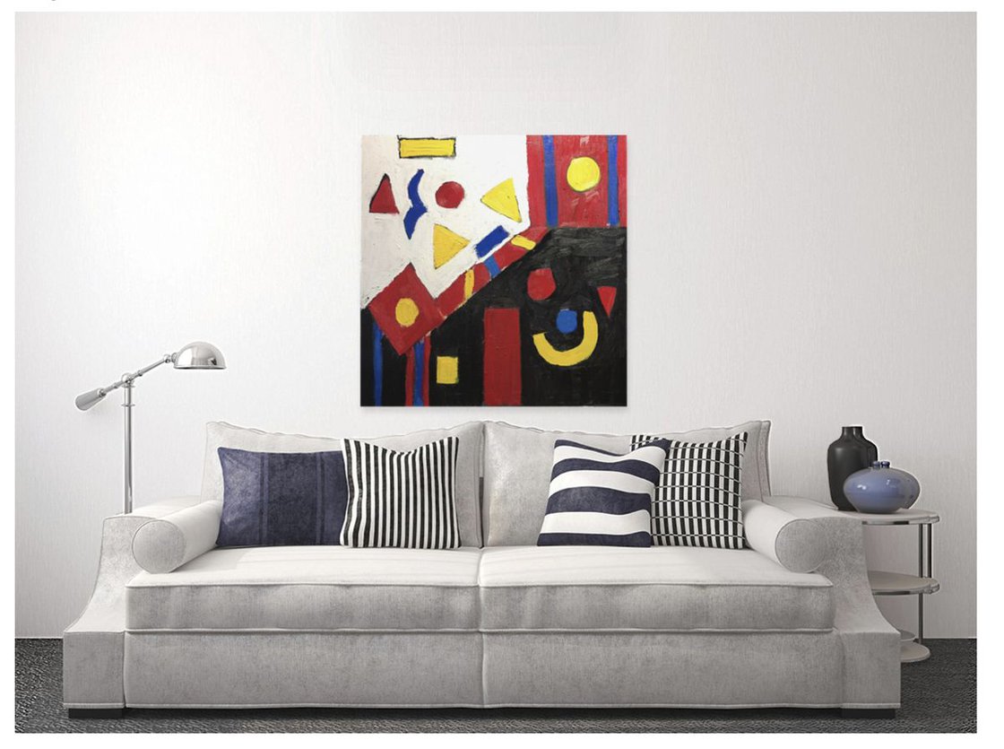 A painting titled 'Square Abstract by Ryan Louder' by Ryan Louder