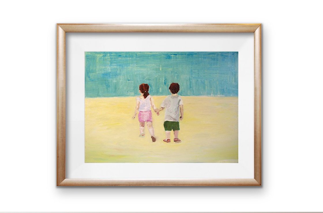 A painting titled 'Children by Ryan Louder' by Ryan Louder