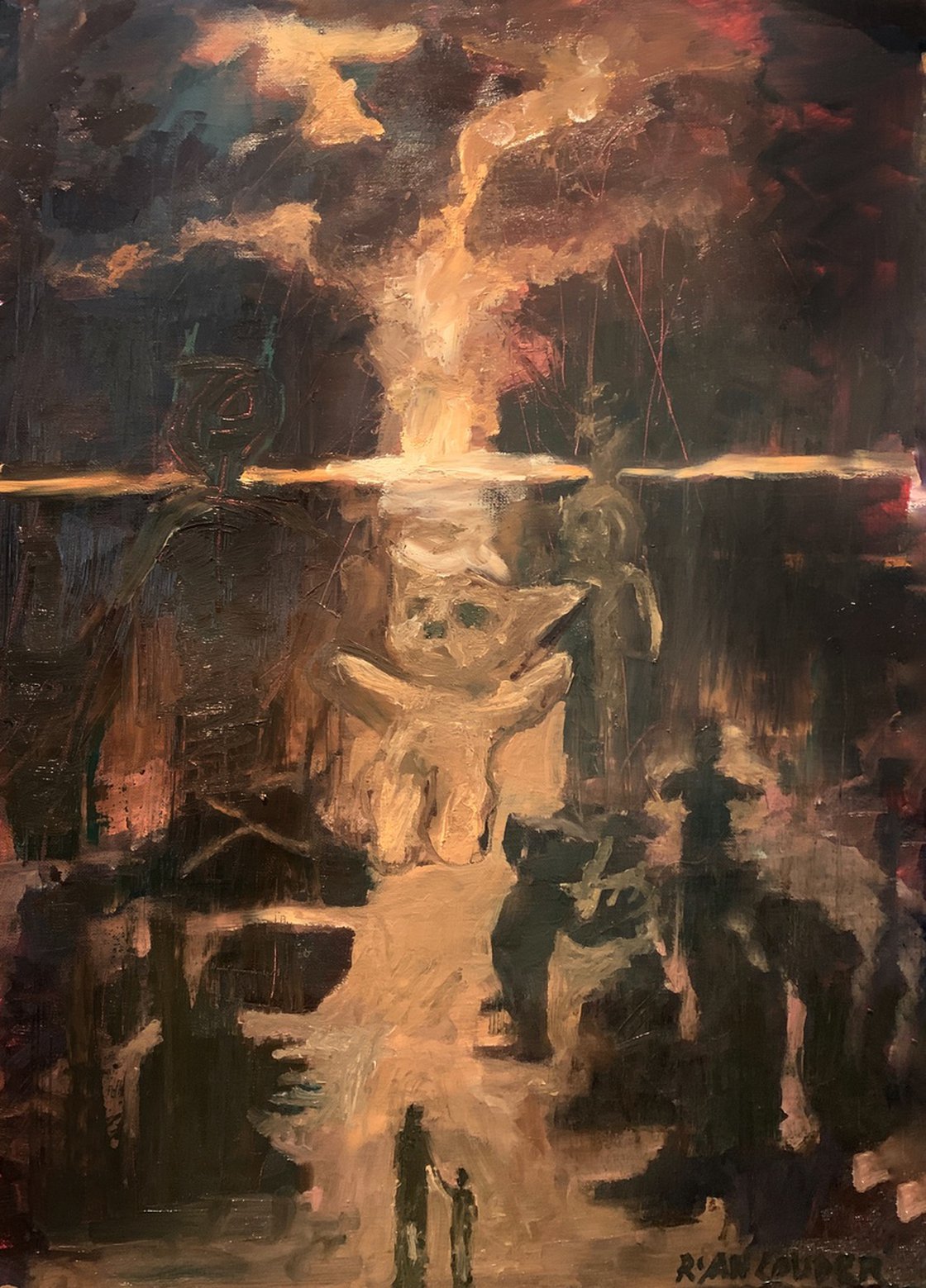 A painting titled 'When Teddy Bears Rule The World by Ryan Louder' by Ryan Louder