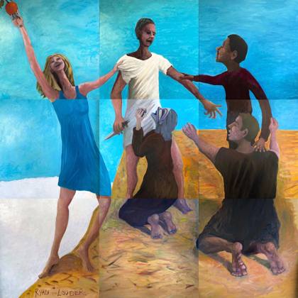 5 Stages Of Grief, painting by Ryan Louder