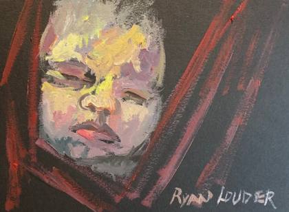 A Baby Sleeping, painting by Ryan Louder