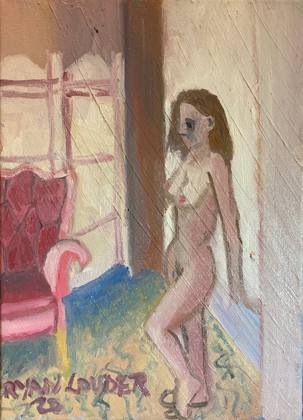 A Figure Woman By The Window, painting by Ryan Louder