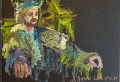 A King, painting by Ryan Louder