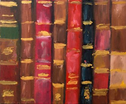 A Quiet Book, painting by Ryan Louder