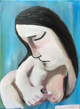A Sensual Moment, painting by Ryan Louder
