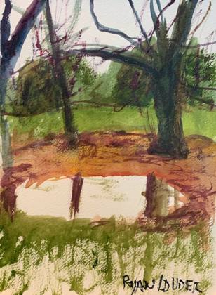 A Walk In The Park, painting by Ryan Louder