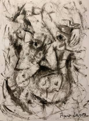 Angry Man, painting by Ryan Louder