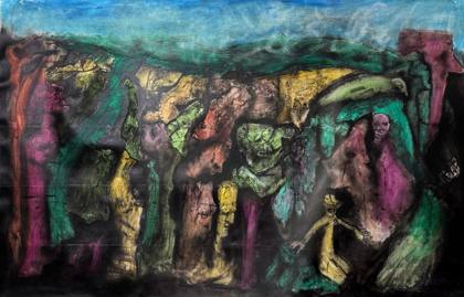 Archeology, painting by Ryan Louder