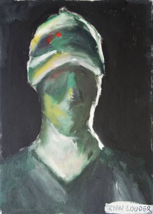 Army Man Figure 9x12 Oil On Canvas, painting by Ryan Louder