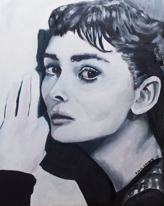 Audrey Hepburn, painting by Ryan Louder
