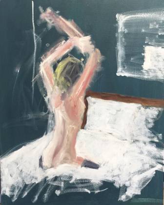 Back Woman, painting by Ryan Louder