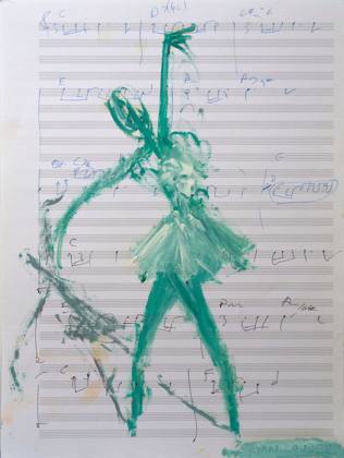 Ballet Notes Series no.4, painting by Ryan Louder