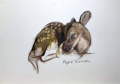 Bambi, painting by Ryan Louder