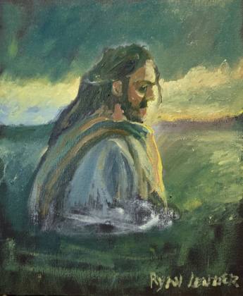 Baptism, painting by Ryan Louder