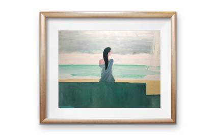 Beach - Looking Out To The Ocean, painting by Ryan Louder