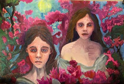 Between The Flowers, painting by Ryan Louder