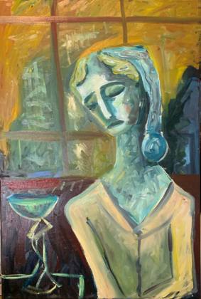 Bird In A Cage, painting by Ryan Louder