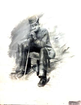 Black and White, painting by Ryan Louder