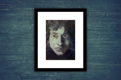 Bob Dylan, painting by Ryan Louder