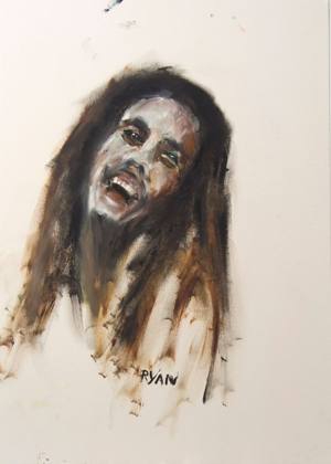 Bob Marley, painting by Ryan Louder