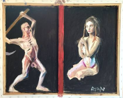Breaking Down Walls 24x30 Oil On Back Of Canvas, painting by Ryan Louder