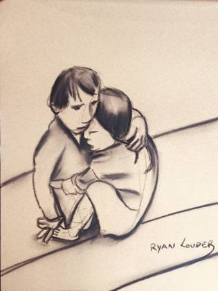 Brother and Sister, painting by Ryan Louder