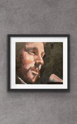 Bruce Springsteen 1975 Born To Run, painting by Ryan Louder