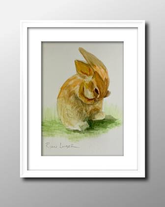 Bunny In The Sun, painting by Ryan Louder