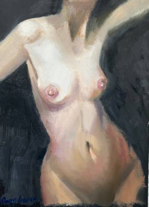 Bust of a Figure Woman, painting by Ryan Louder