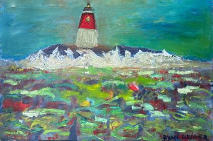 By The Lighthouse, painting by Ryan Louder