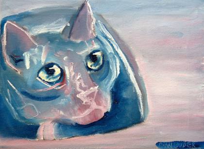 Cat, painting by Ryan Louder