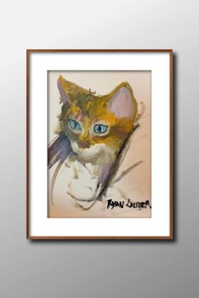 Cats Eyes, painting by Ryan Louder
