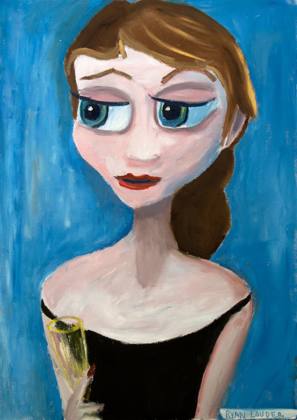 Champagne Eyes, painting by Ryan Louder