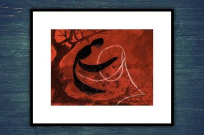 Charred humanity 9x12 Limited Edition Print, painting by Ryan Louder