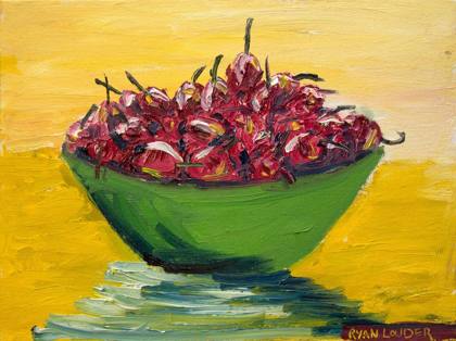 Cherry, painting by Ryan Louder