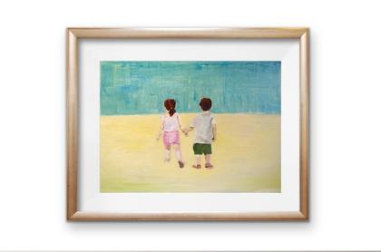 Children, painting by Ryan Louder