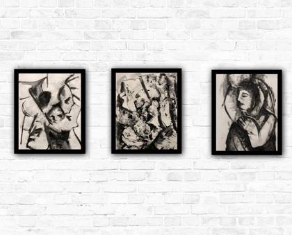Civilisation In Three Studies, painting by Ryan Louder