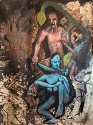 Cleopatra The Man Eater, painting by Ryan Louder