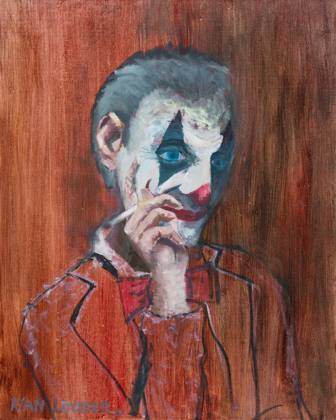 Clown Between Shows, painting by Ryan Louder