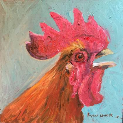 Cockadoodledoo, painting by Ryan Louder