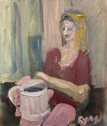 Coffee In The Morning, painting by Ryan Louder