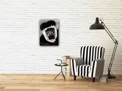 Colobus Monkey, painting by Ryan Louder