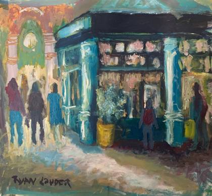 Covent Garden Book Shop, painting by Ryan Louder