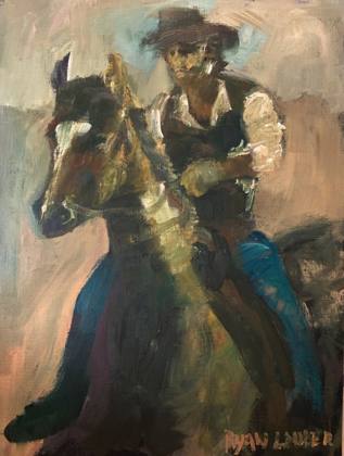 Cowboy 2, painting by Ryan Louder