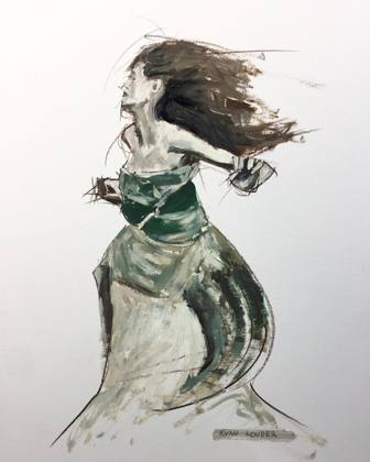 Dancing, painting by Ryan Louder