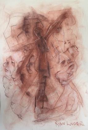 Dancing - figure drawing, painting by Ryan Louder