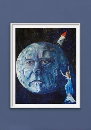 Dark Side Of The Moon, painting by Ryan Louder