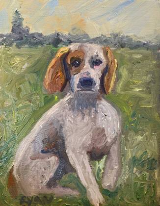 Dog, painting by Ryan Louder