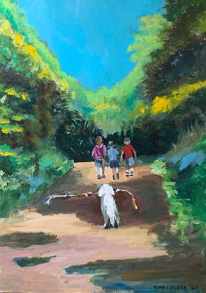 Dogged Determination, painting by Ryan Louder